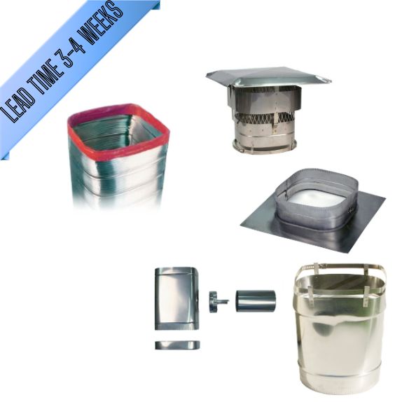 Square Stainless Steel Flue Lining Kits