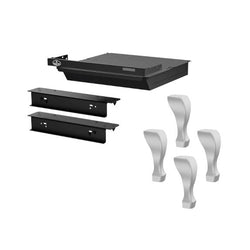 Brushed Nickel Cast Iron Leg Kit with Ash Drawer and Safety Lid (OA10228)