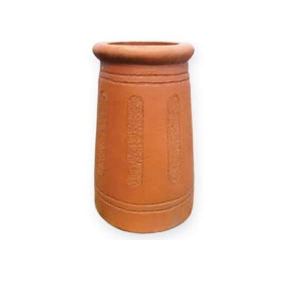 21 in. x 18.5 in. x 21 in. TerraCotta Clay Ornate Vase