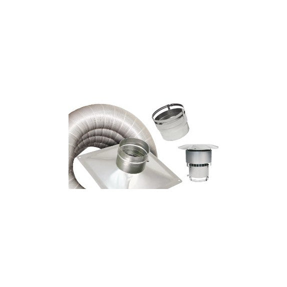 6 in. x 30 ft. 316Ti Stainless Steel Chimney Liner Kit with Appliance Insert Connector
