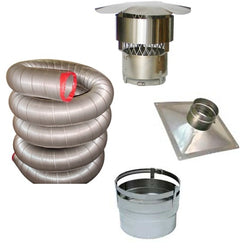 8 in. x 20 ft. 316Ti Stainless Steel Chimney Liner Kit with Appliance Insert Connector